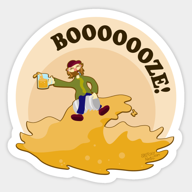 Booze Sticker by dinoneill